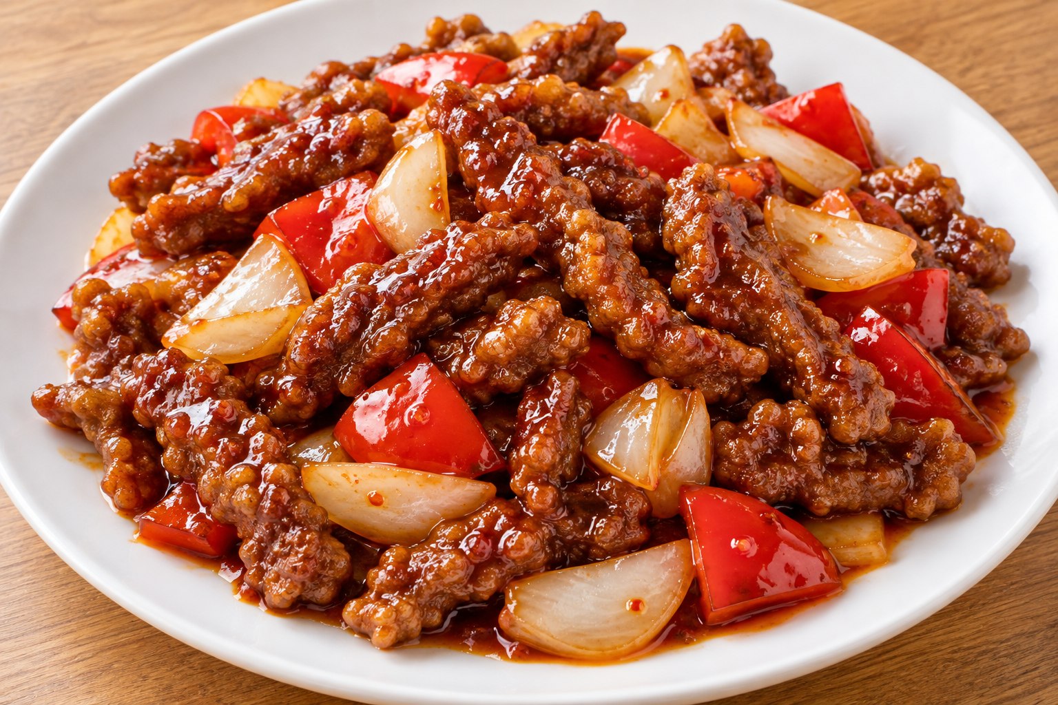Sweet Chilli Crispy Beef — AI-generated dish reference, not a photo