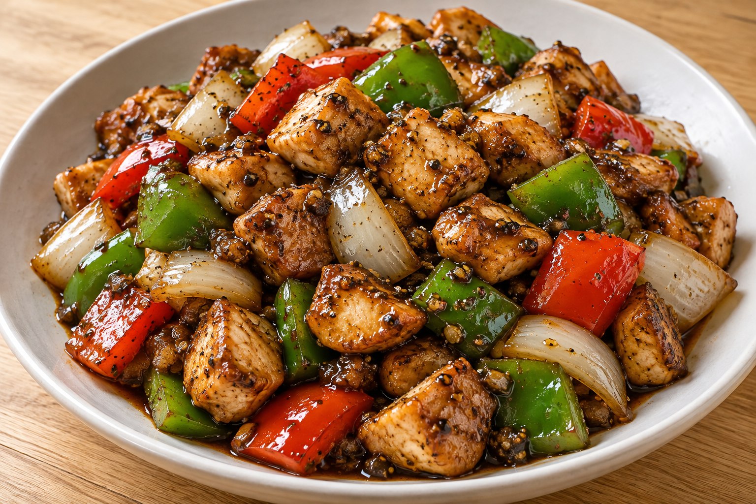 Black Pepper Chicken — AI-generated dish reference, not a photo