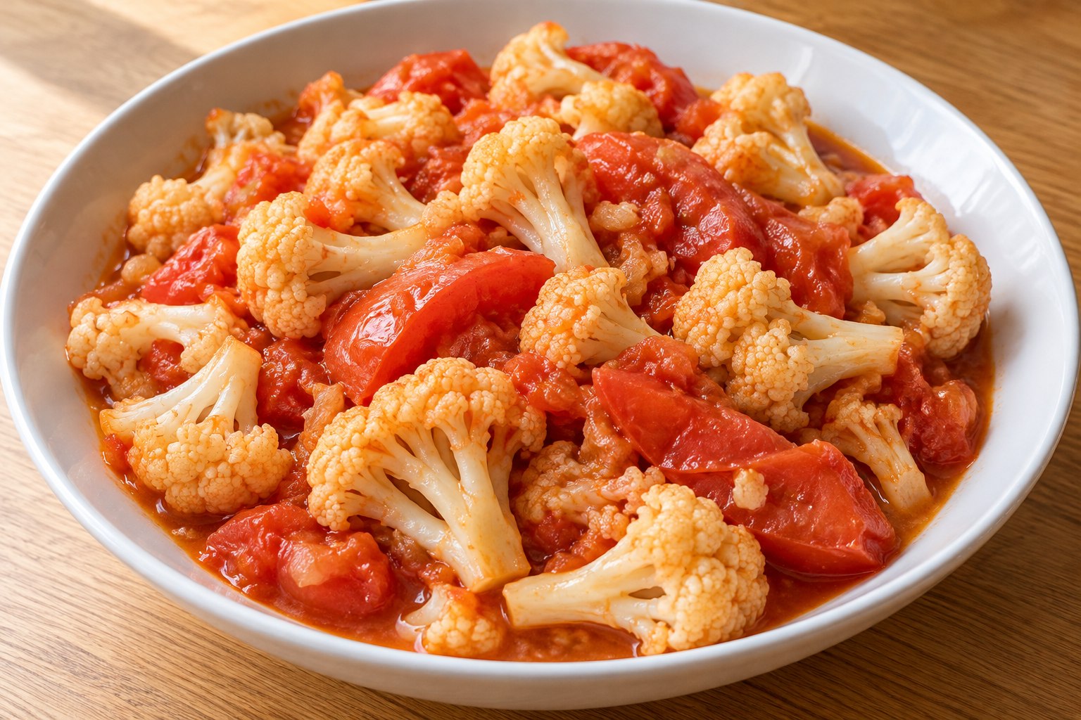 Tomato & Cauliflower Stir-fry — AI-generated dish reference, not a photo