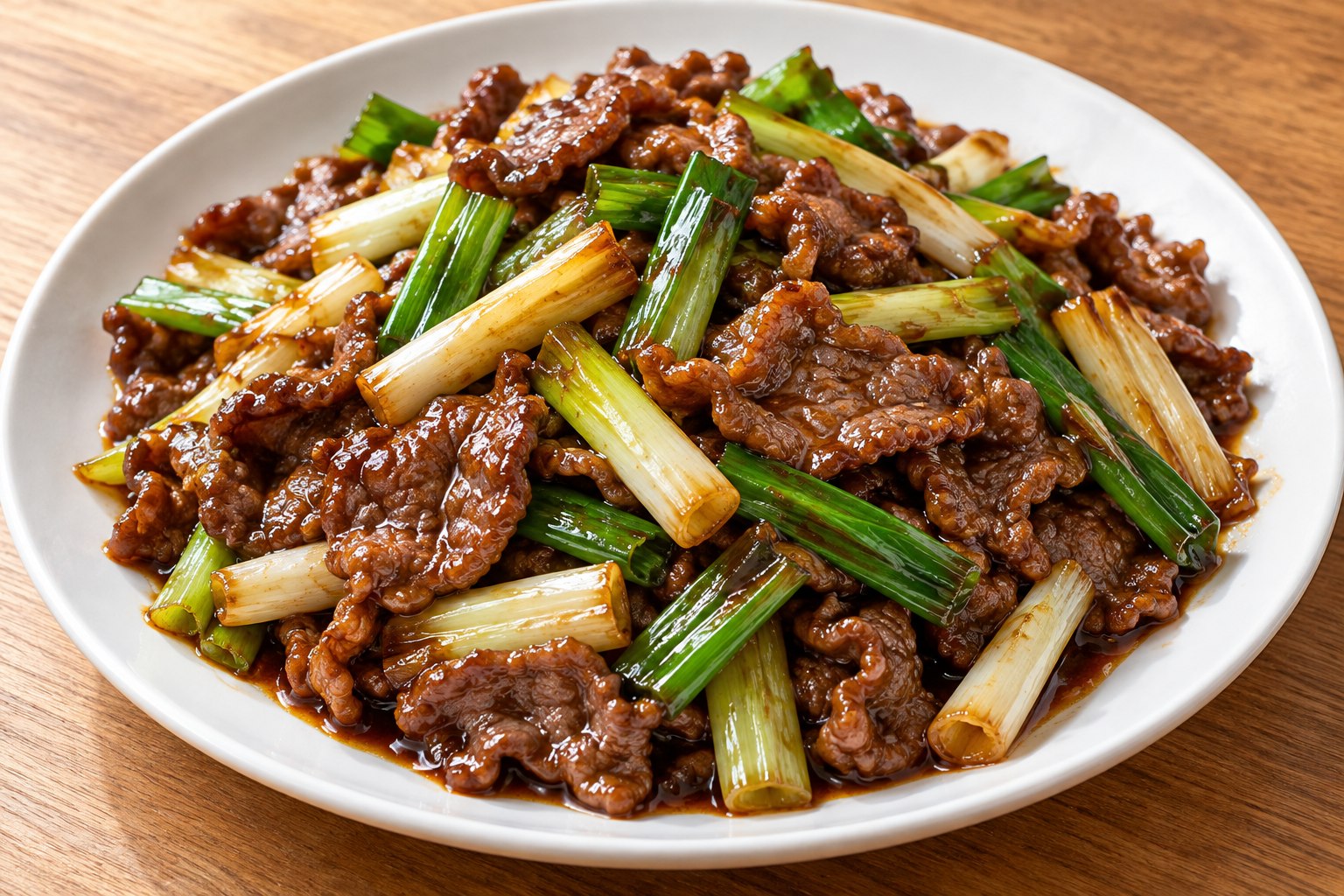 Mongolian-style Beef — AI-generated dish reference, not a photo