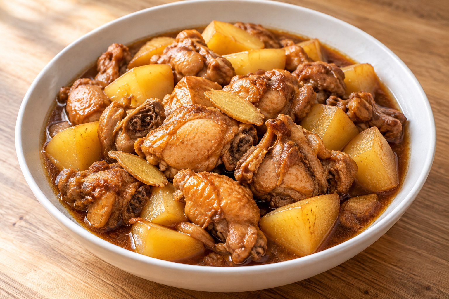 Potato & Chicken Stew — AI-generated dish reference, not a photo