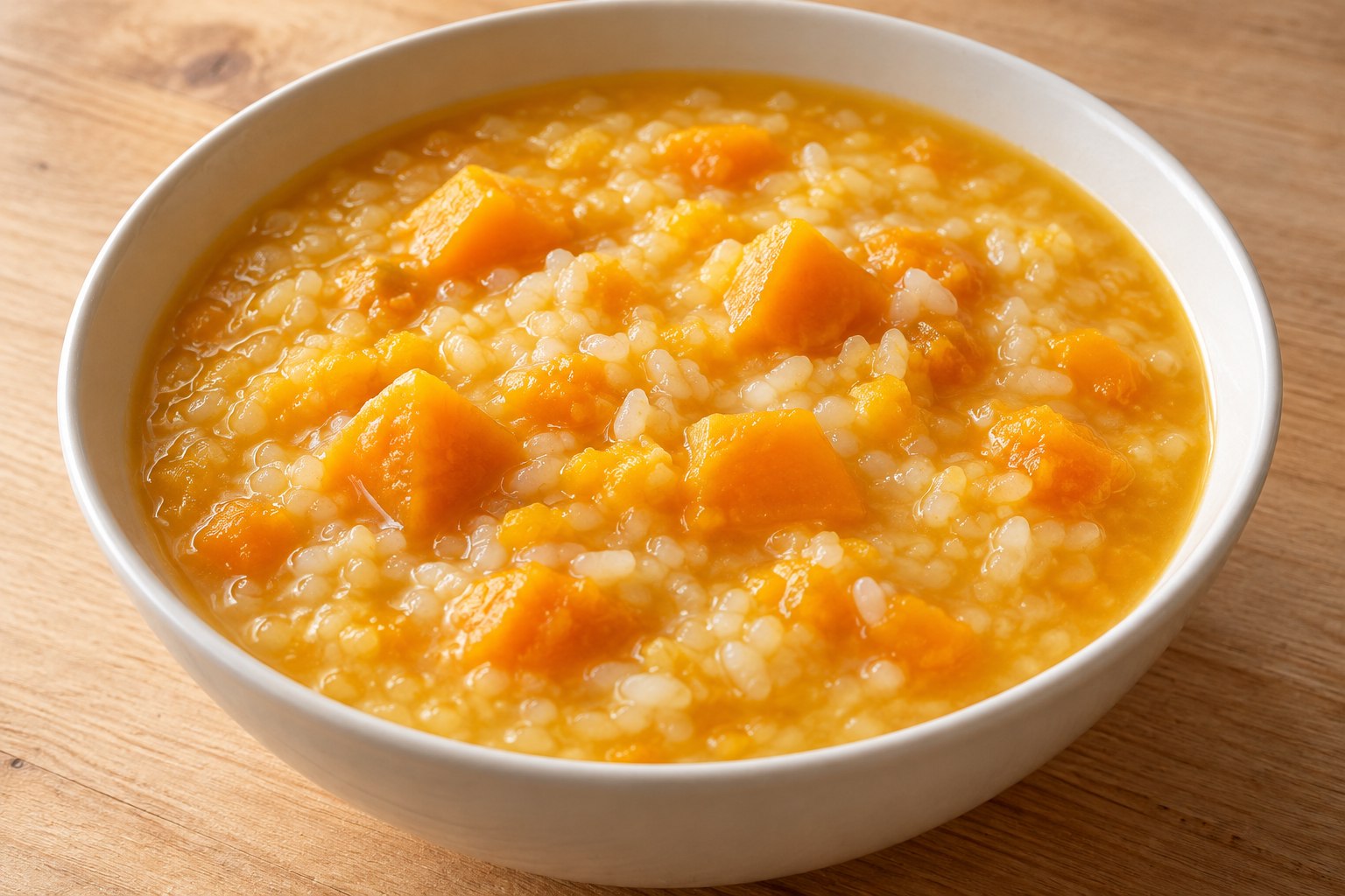Pumpkin Rice Congee — AI-generated dish reference, not a photo