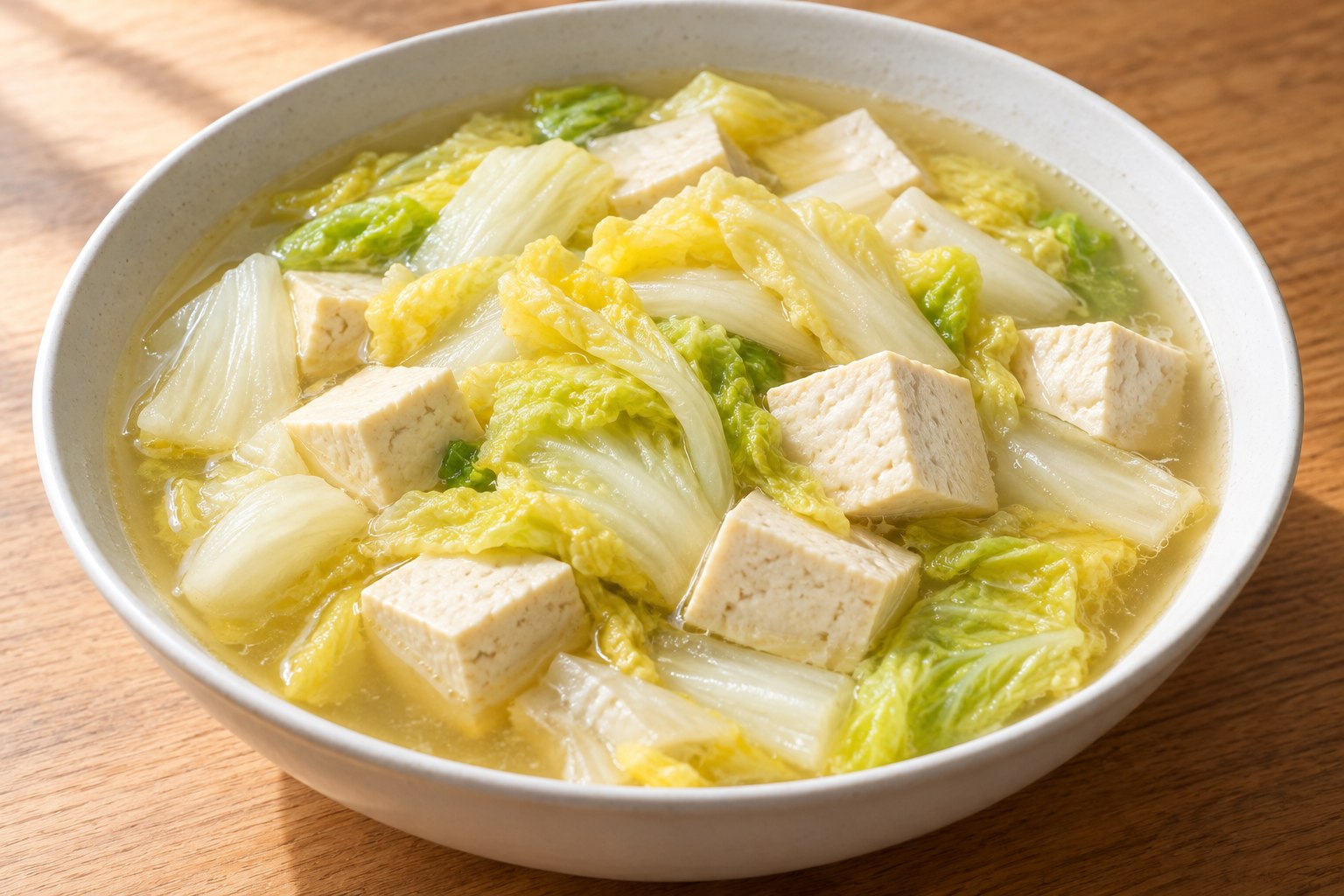 Napa Cabbage & Tofu Stew — AI-generated dish reference, not a photo