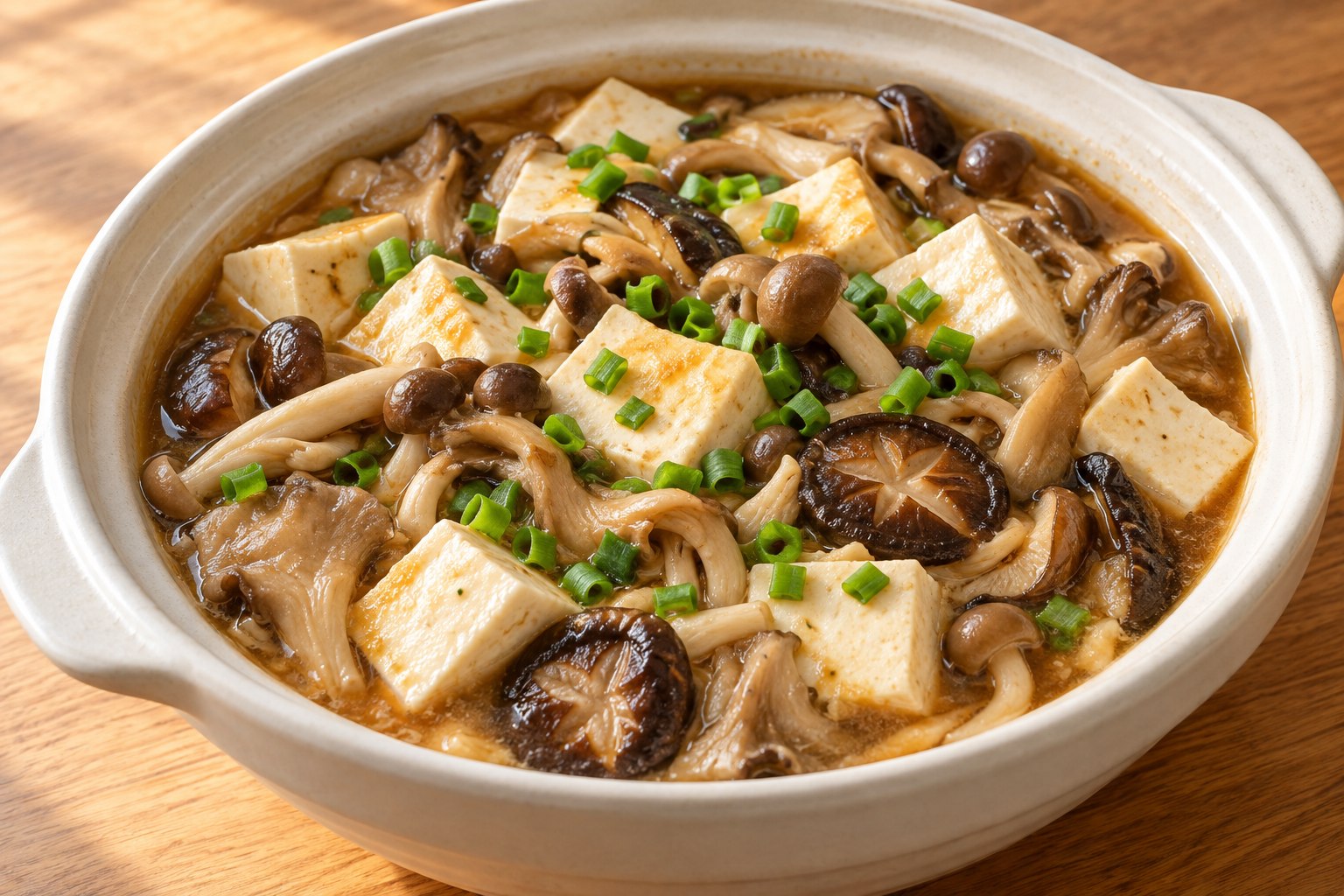 Tofu & Mushroom Stew — AI-generated dish reference, not a photo