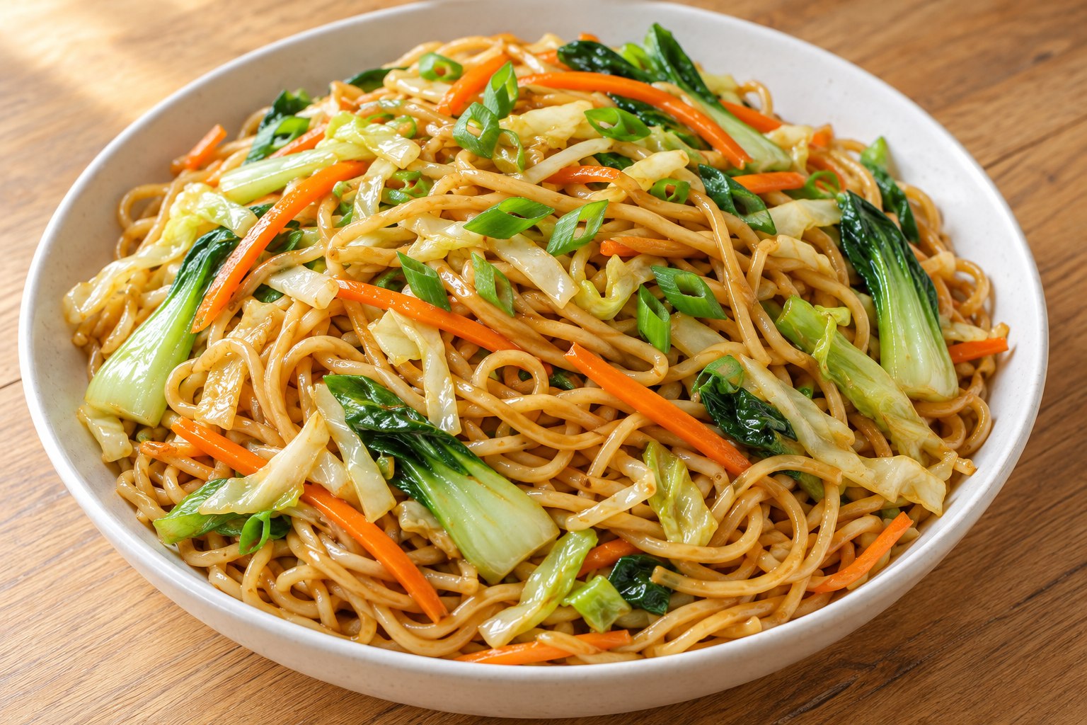 蔬菜炒面 — AI生成菜品示意图，不是实拍